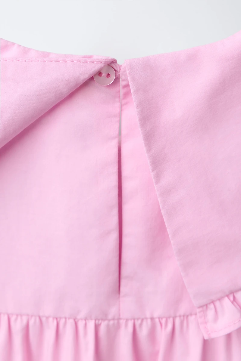 POPLIN DRESS WITH BOW