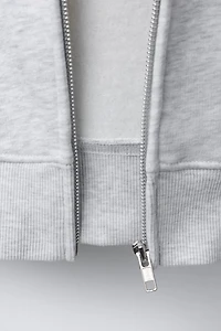 TEXT ZIP SWEATSHIRT
