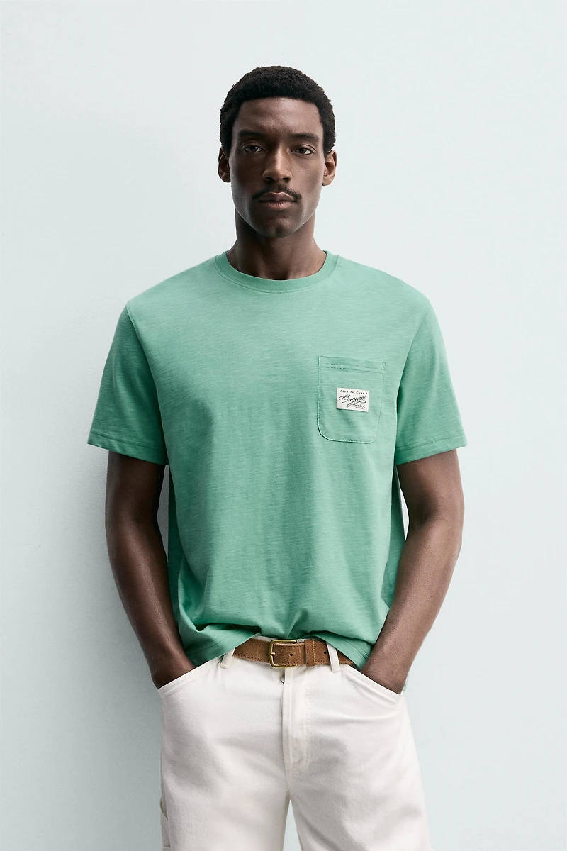 REGULAR FIT PATCH POCKET T-SHIRT