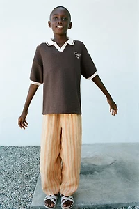 STRIPED RELAXED PANTS