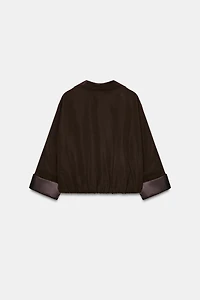 ELASTIC HEM CROPPED JACKET