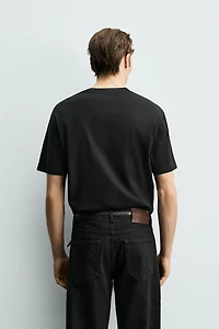 MERCERIZED FINISH CROPPED T-SHIRT