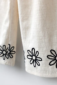 EMBROIDERED FLORAL CULOTTES
