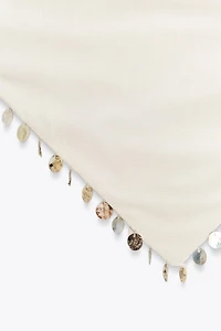 BEADED STRAPLESS TOP