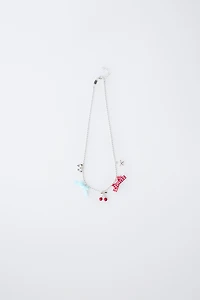 CHERRY AND BOW NECKLACE