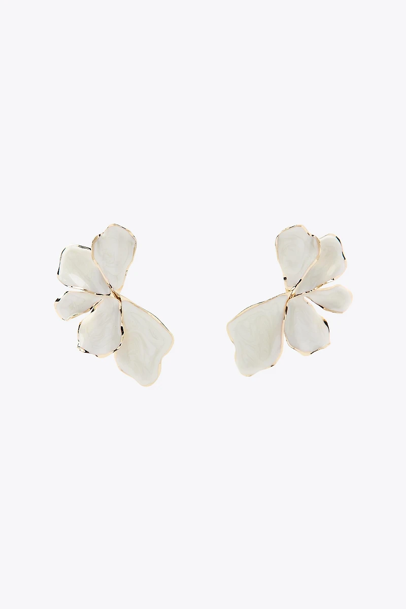 ENAMELED FAN EARRINGS