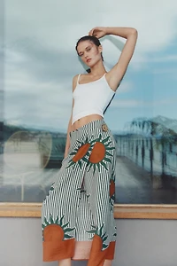 PRINTED MIDI SARONG SKIRT