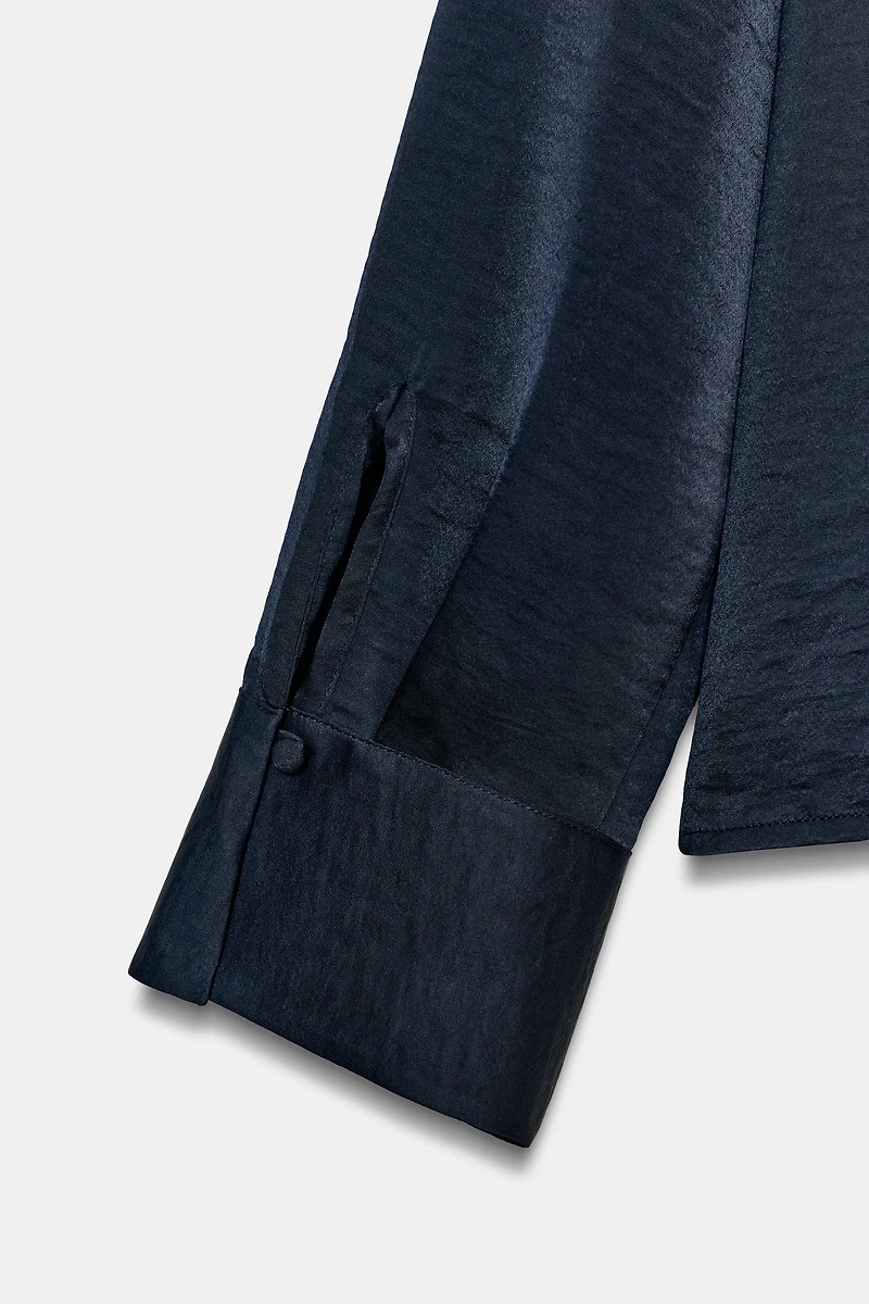 SATIN EFFECT SHIRT WITH VENT