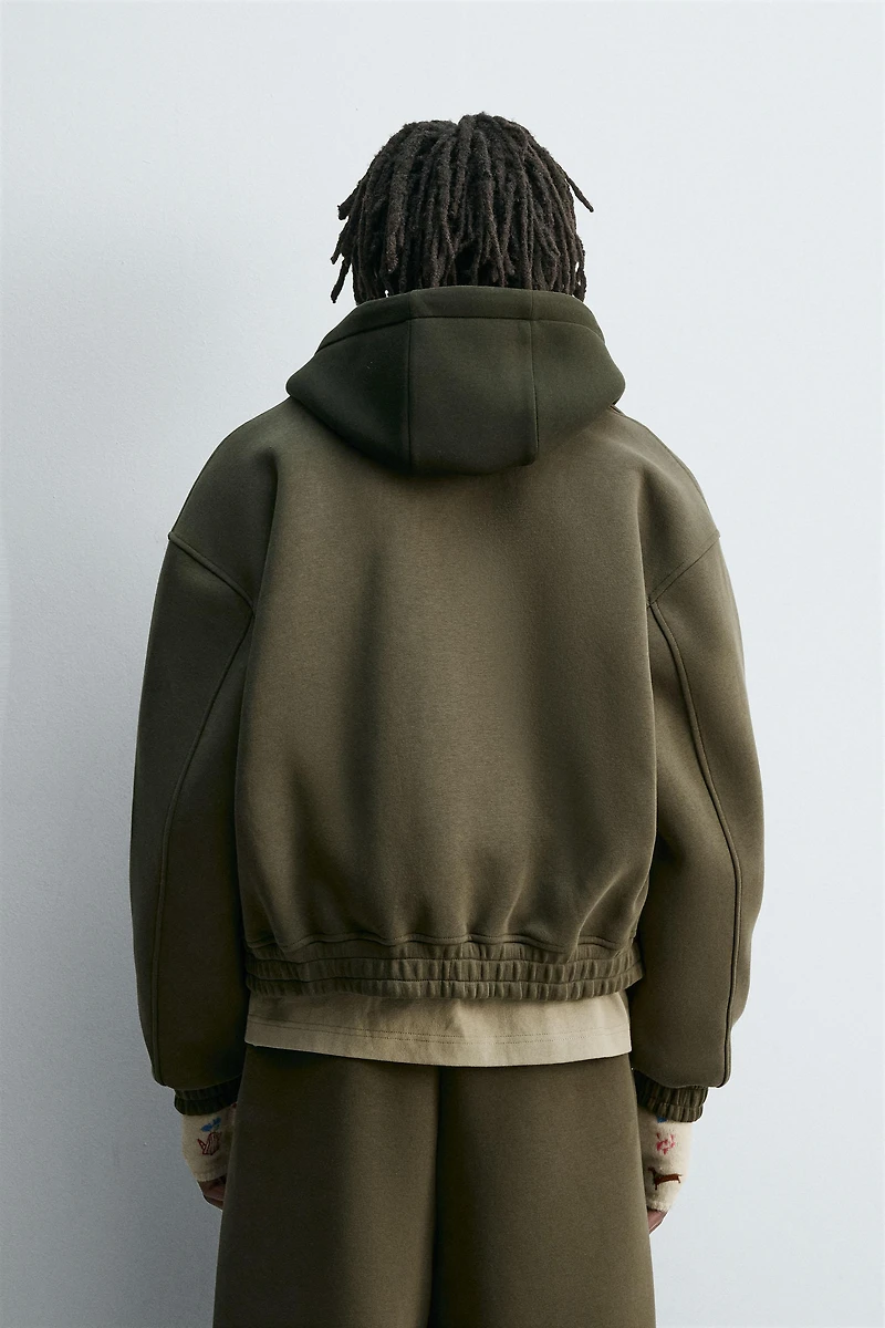 NEOPRENE EFFECT BOXY FIT JACKET