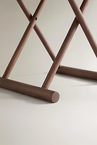 FOLDING ASH WOOD AND COTTON STOOL