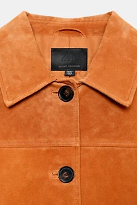 BLOUSON 100% CUIR DAIM