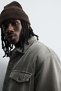 SURCHEMISE EN VELOURS CÔTELÉ DÉLAVÉE