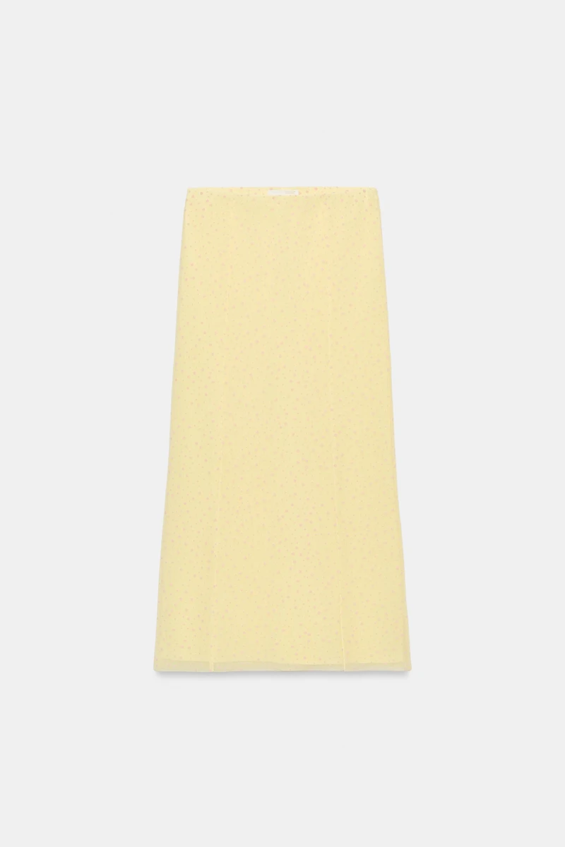 SWISS DOT MIDI SKIRT