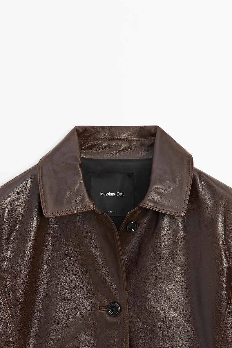 Blouson en cuir nappa