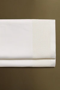 SATEEN FLAT SHEET WITH CROCHET BORDER