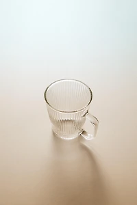 BOROSILICATE GLASS MUG WITH LINES