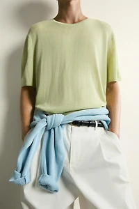 RELAXED FIT LIGHTWEIGHT KNIT T-SHIRT
