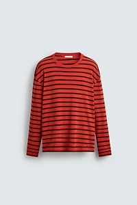 CONTRAST STRIPE T-SHIRT