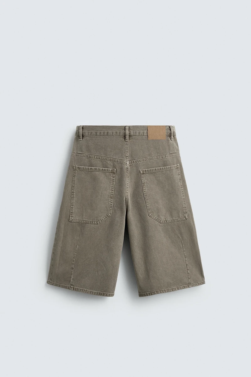 BERMUDA DENIM BALLOON FIT STRUCTURÉ