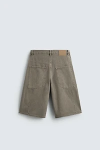 BERMUDA DENIM BALLOON FIT STRUCTURÉ