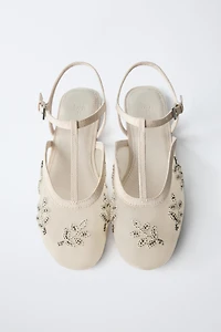 EMBROIDERED FANTASY SLINGBACK BALLET FLATS