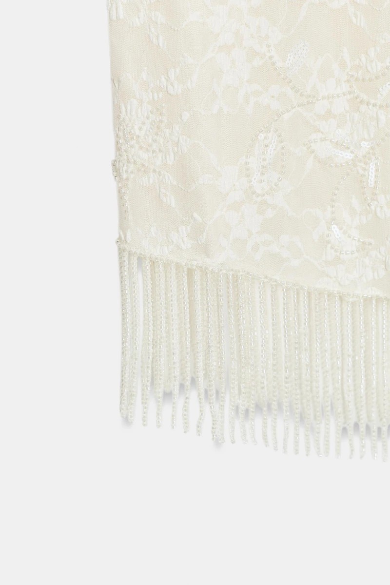 BEADED LACE TOP