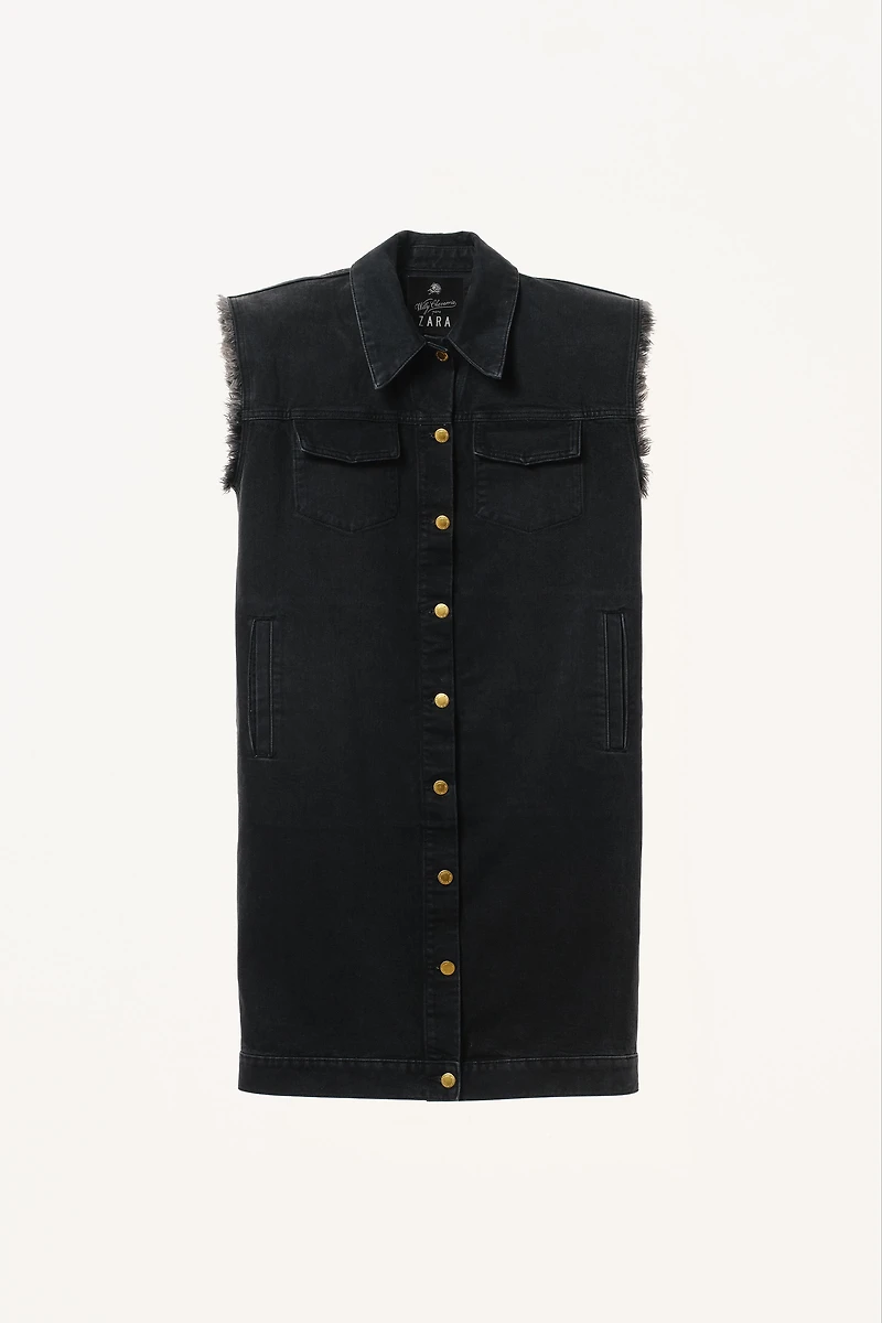 WILLY CHAVARRIA X ZARA SLEEVELESS DENIM DRESS