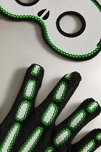CHILDREN'S SKELETON HALLOWEEN COSTUME WITH GLOVES AND MASK
