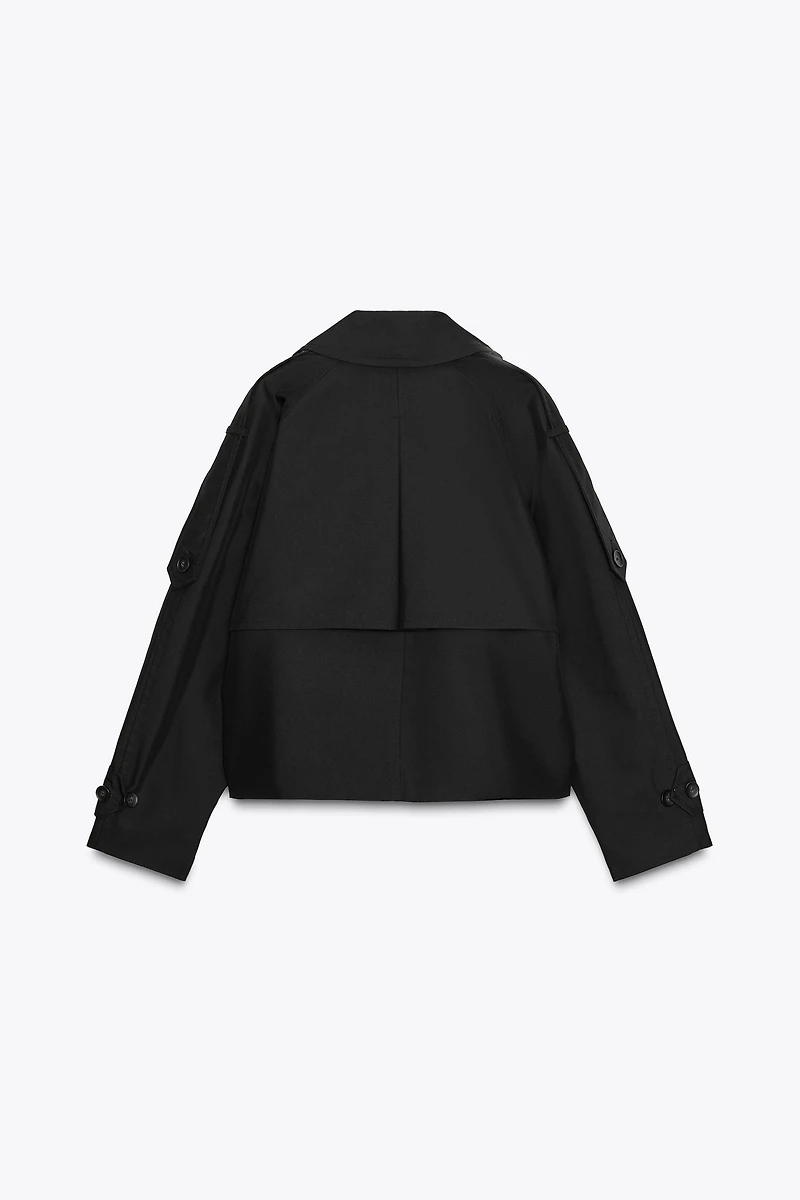 ZW COLLECTION WATER REPELLENT SHORT TRENCH COAT