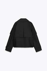 ZW COLLECTION WATER REPELLENT SHORT TRENCH COAT