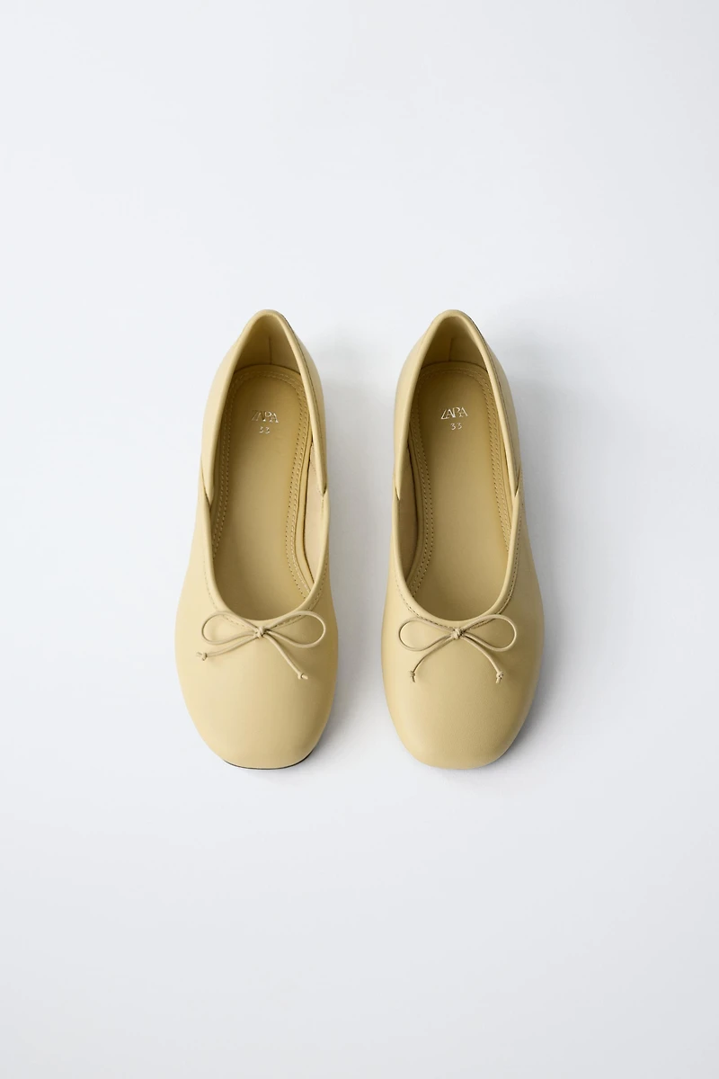 LEATHER BALLET FLATS