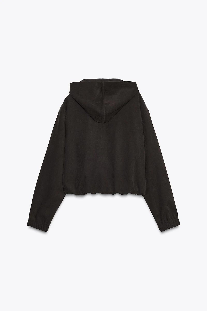 HOODED BOMBER JACKET