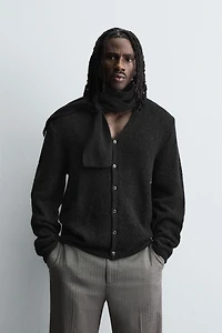 SHINY TEXTURED CARDIGAN