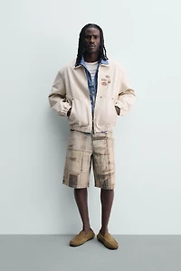 SHORT BAGGY FIT À IMPRIMÉ ABSTRAIT