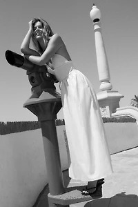 POPLIN MIDI DRESS