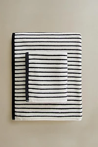 VELOUR STRIPED BATH TOWEL