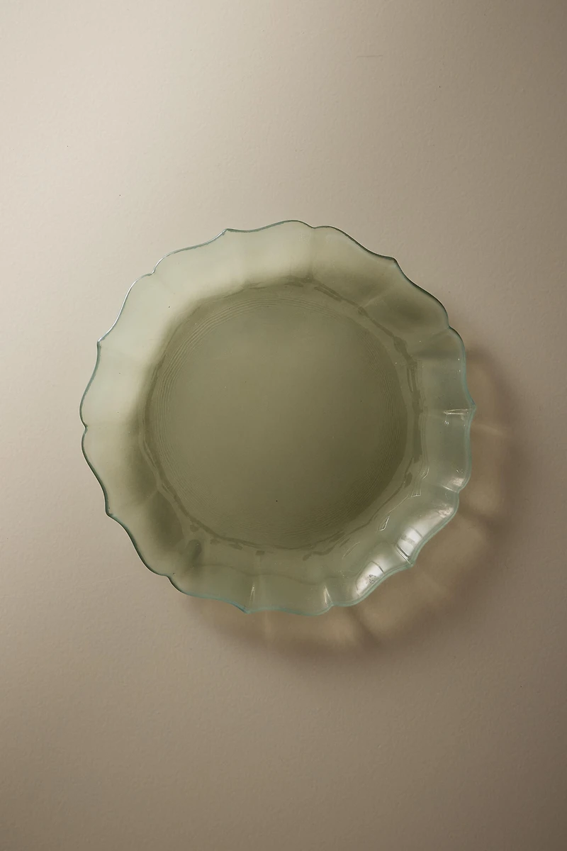WAVY GLASS DESSERT PLATE