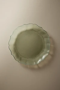 WAVY GLASS DESSERT PLATE