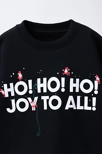 SANTA CLAUS PRINT SWEATSHIRT