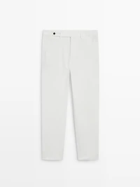 Pantalon en serge de coton mélangé