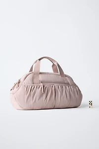 RUCHED QUILTED BOWLING BAG