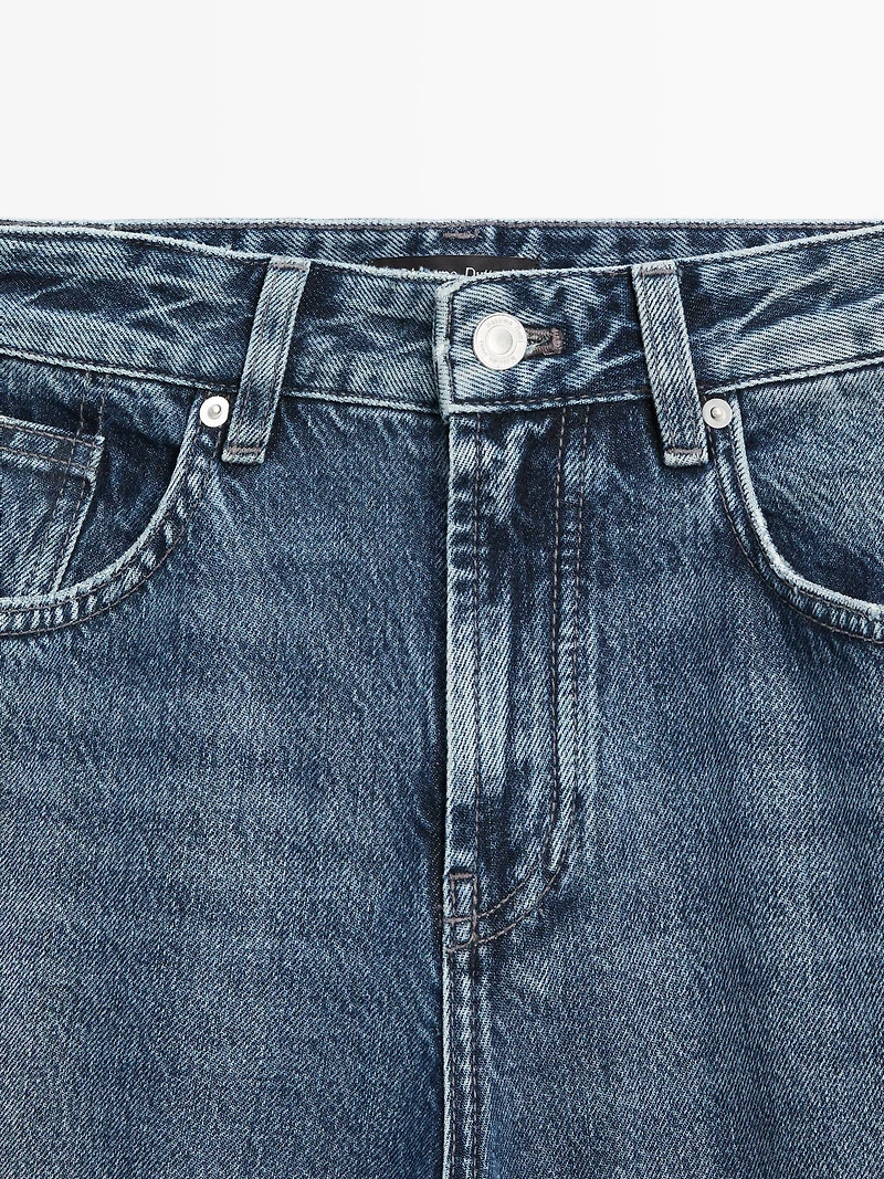 Jean barrel fit taille haute