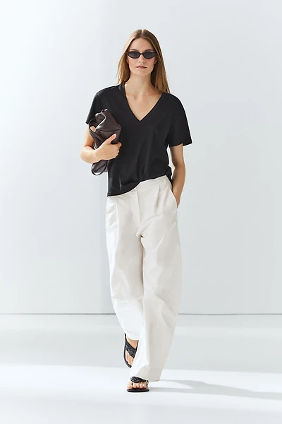 Flowing V-neck T-shirt