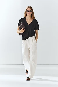 Flowing V-neck T-shirt