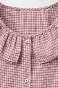 DOUBLE PETER PAN COLLAR PLAID SHIRT BENSIMON ® X ZARA