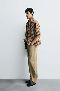 TEXTURED PLAID SHIRT