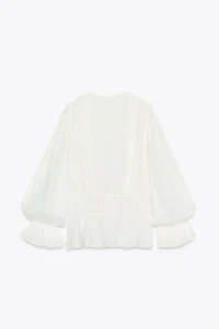 ZW COLLECTION ROMANTIC LADDER STITCH SHIRT