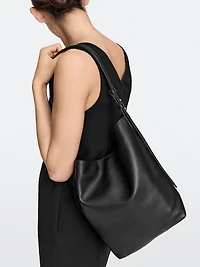 Nappa leather bucket bag