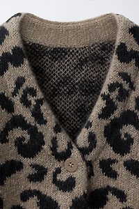 ANIMAL PRINT CARDIGAN