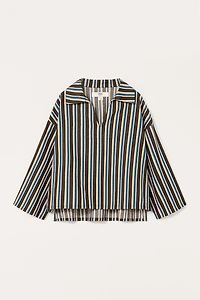 LIMITED EDITION STRIPED FLOWY SHIRT